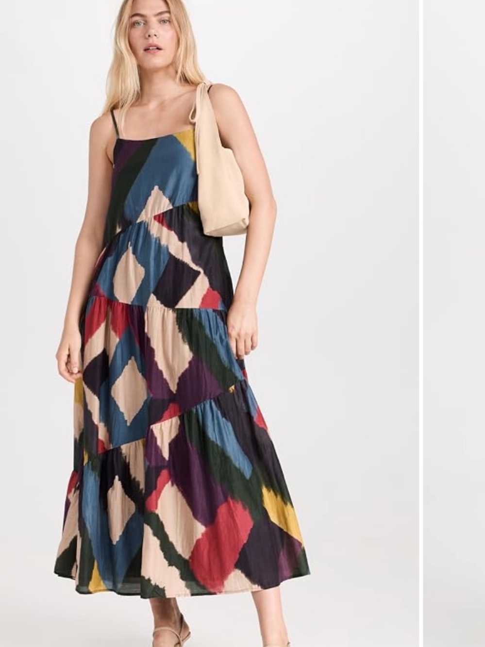 Velvet by Graham & Spencer Multicolor Geometric Tiered Maxi Dress